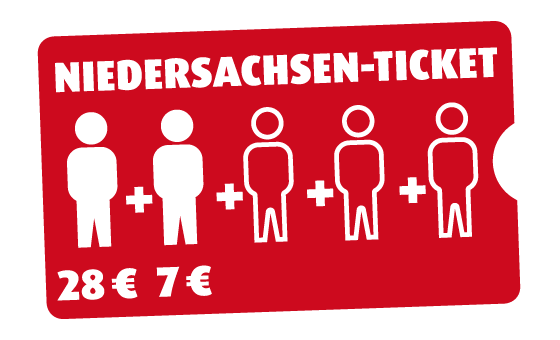 Niedersachsen-Ticket 2 Personen